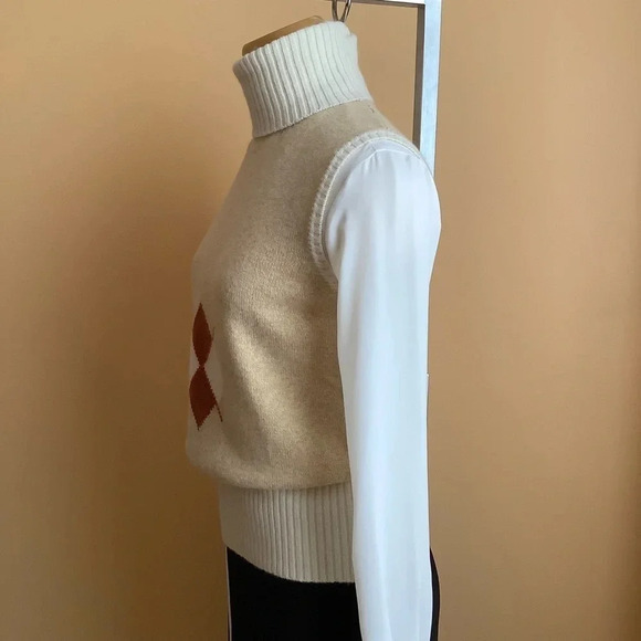 HEMMOND Argyle Cashmere Blend Sweater Vest Size L - Picture 3 of 15